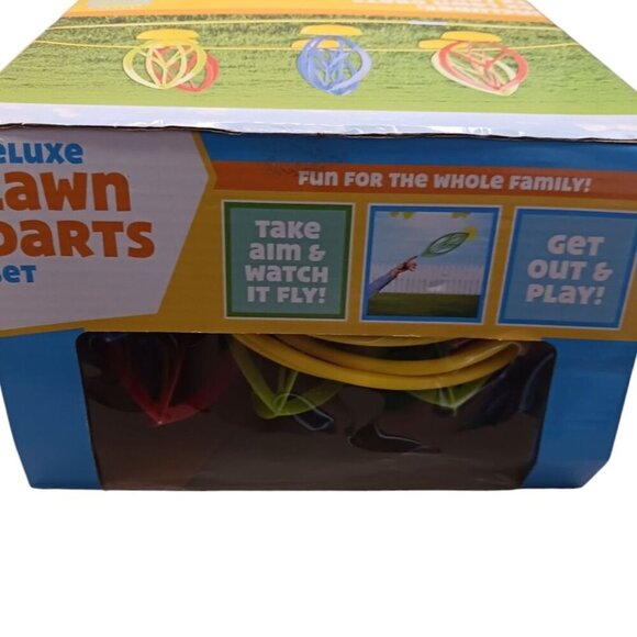 Sunny Crew Deluxe Lawn Darts Set With 6 Darts & 2 Landing Circles For Ages 6+ - Picture 4 of 5